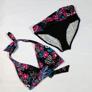 Anne Cole Bikini Set of 2 Floral Paisley Graphics S/M NWOT
